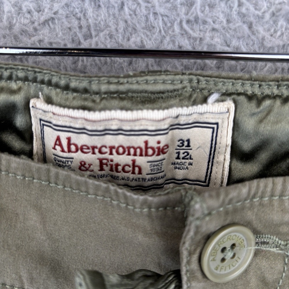Vtg Abercrombie & Fitch Baggy Cargo Pants Women's 12 (34x32) Paratrooper 90s Y2K - Picture 4 of 10